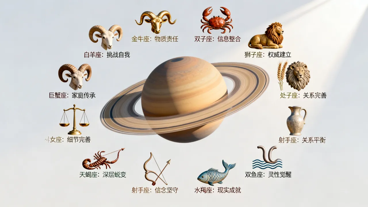 土星在十二星座分别代表什么,土星落入各星座的业力影响有哪些? 土星在十二星座分别代表什么,土星落入各星座的业力影响有哪些?
