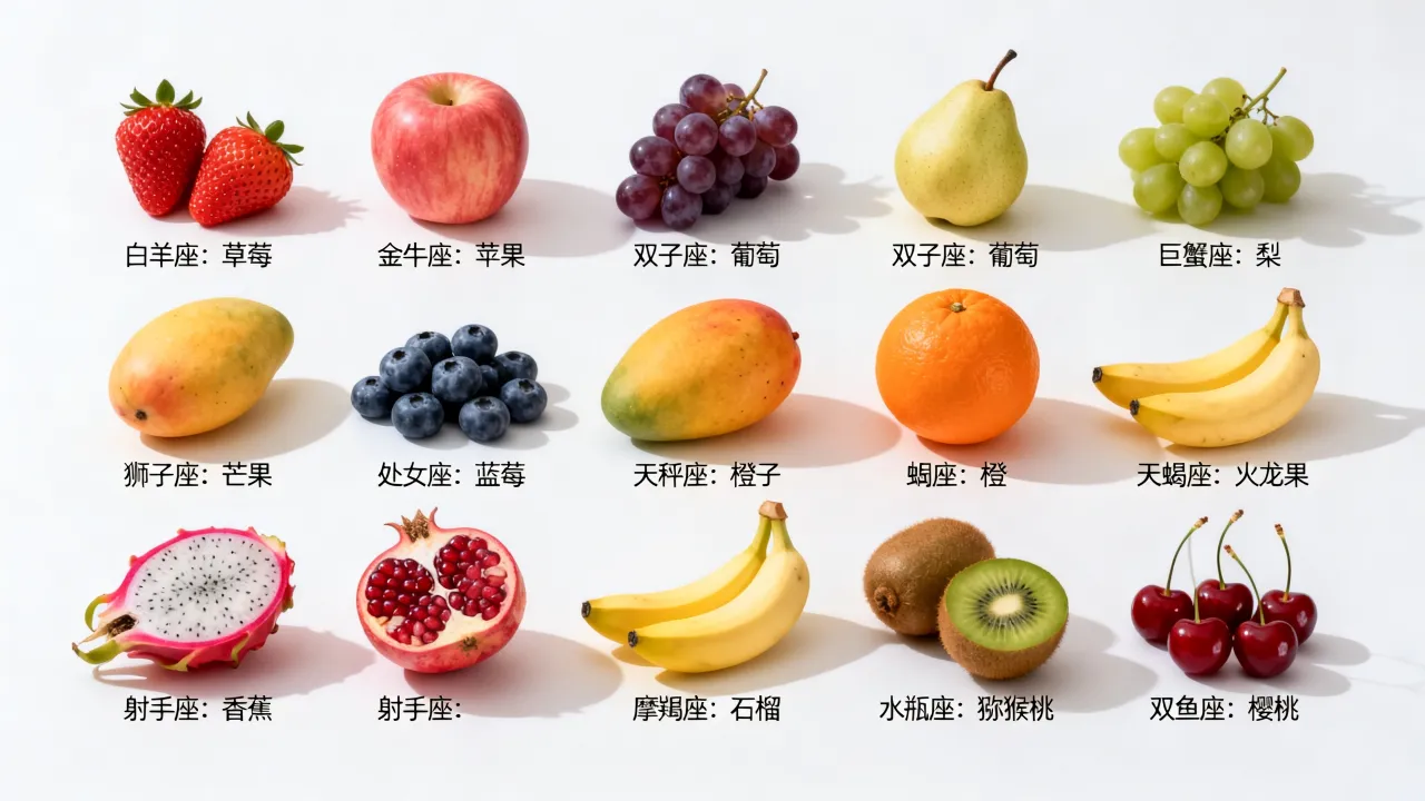 十二星座喜欢什么水果，十二星座专属水果有哪些