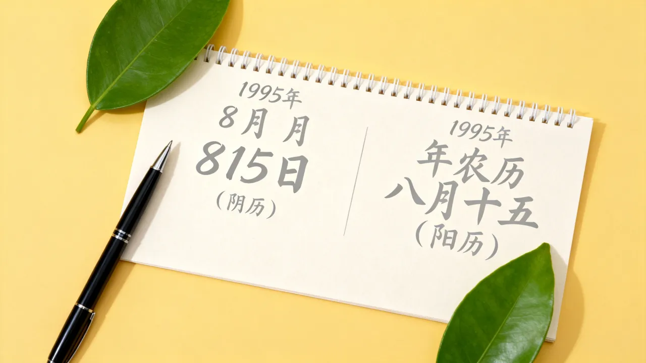 1995年8月15阴历是几号,1995年农历八月十五是阳历哪天? 1995年8月15阴历是几号,1995年农历八月十五是阳历哪天?
