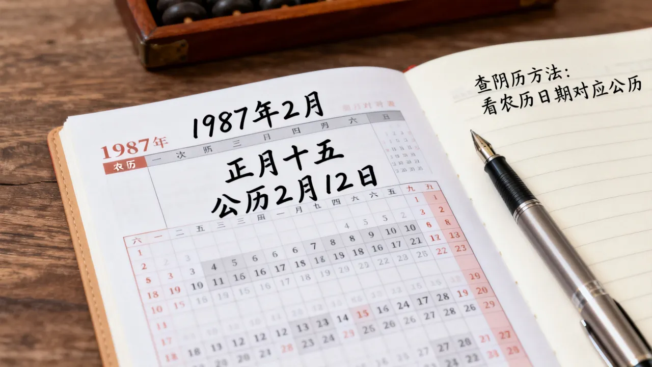 1987年阴历表怎么查,1987年农历阳历对照表 1987年阴历表怎么查,1987年农历阳历对照表