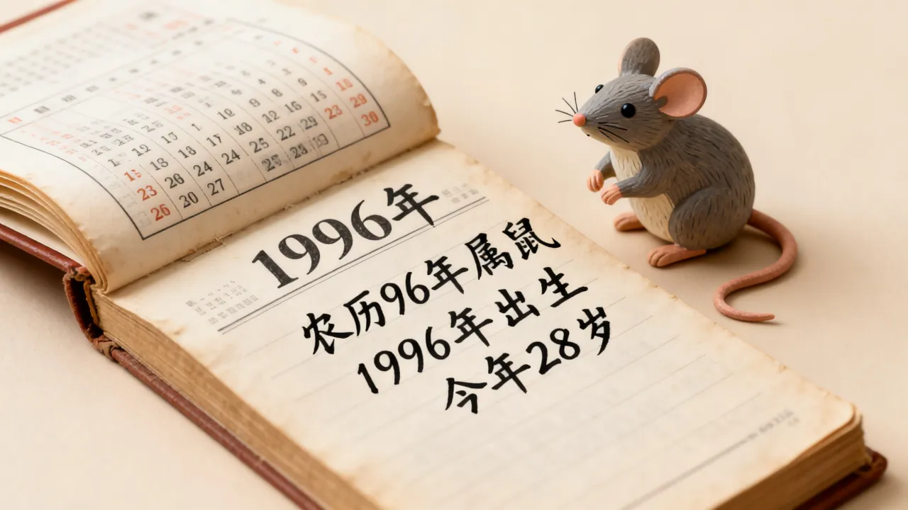 农历96年阴历95年属什么生肖?1996年属鼠今年多大 农历96年阴历95年属什么生肖?1996年属鼠今年多大