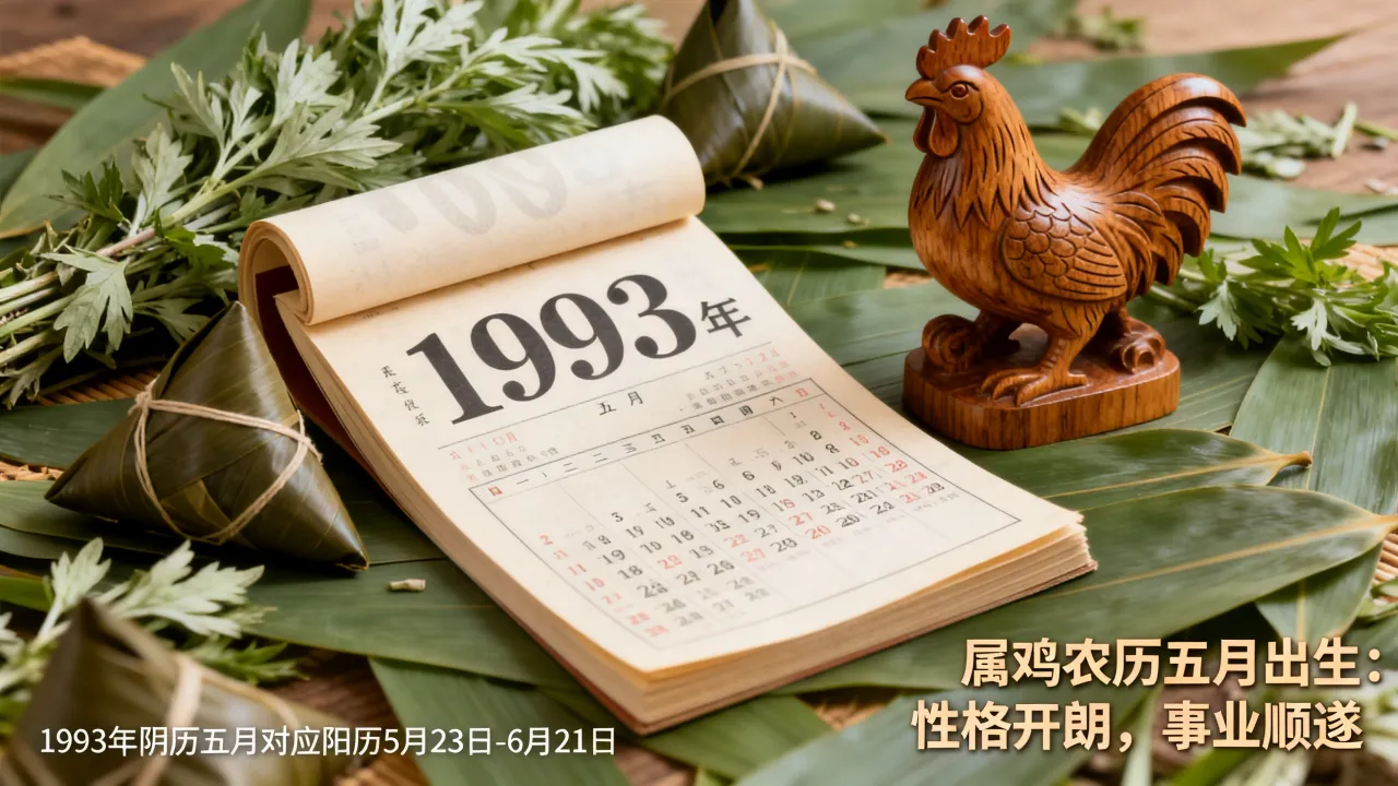 1993年阴历五月是阳历哪几天？属鸡农历五月出生什么命