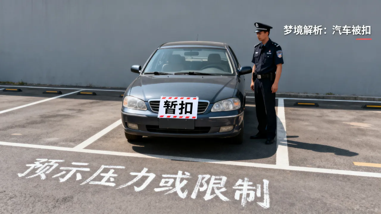梦到汽车被扣代表什么，梦见车被扣了预示什么预兆