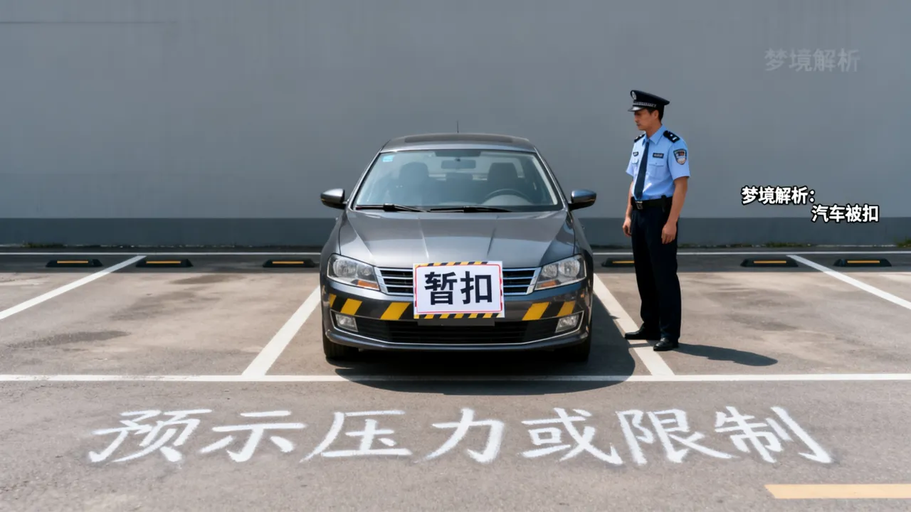 梦到汽车被扣代表什么，梦见车被扣了预示什么预兆