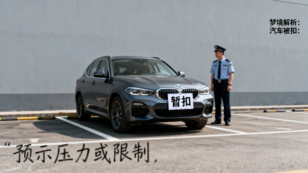 梦到汽车被扣代表什么，梦见车被扣了预示什么预兆
