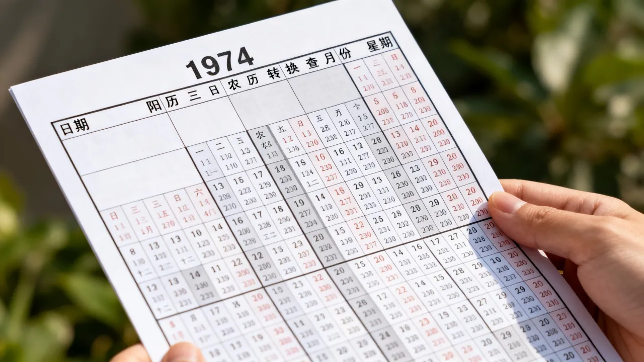1974年阳历农历怎么转换,74年阴阳历转换查询表 1974年阳历农历怎么转换,74年阴阳历转换查询表