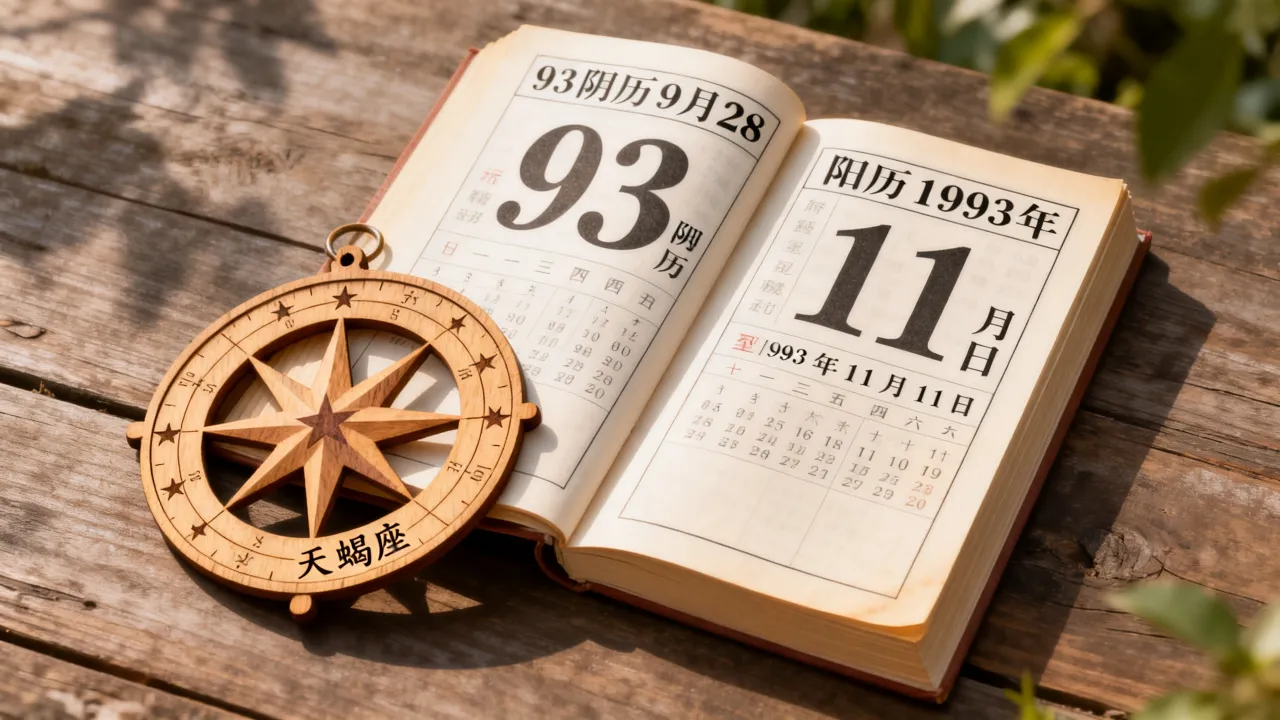 93阴历9月28是阳历几号,是什么星座? 93阴历9月28是阳历几号,是什么星座?