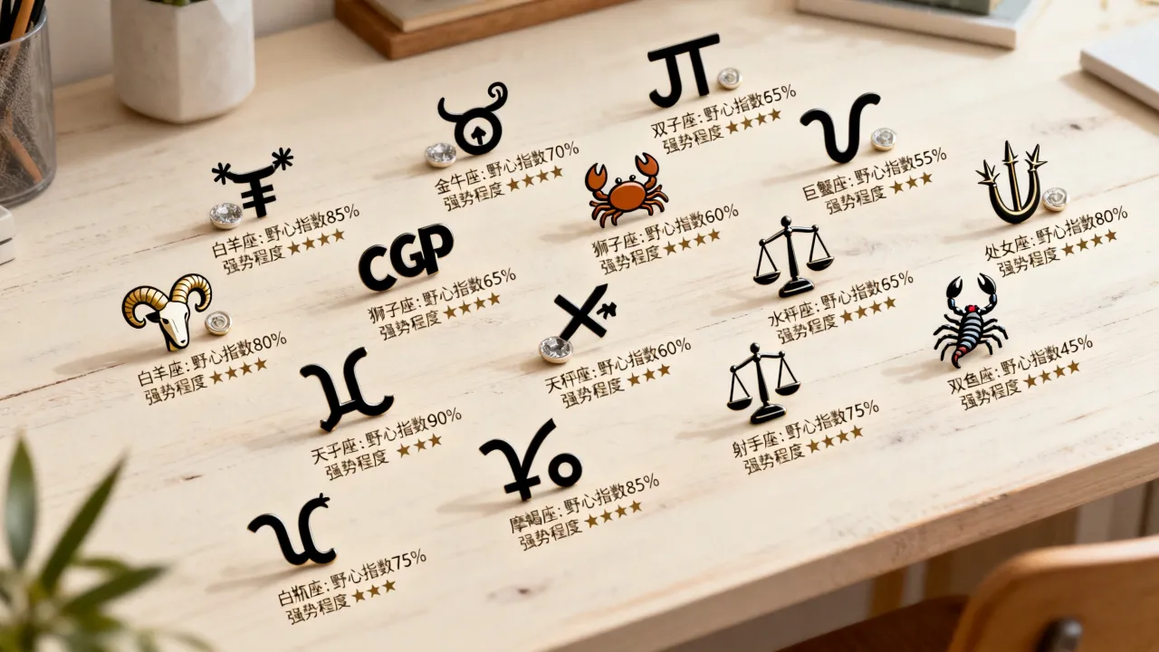 十二星座野心指数谁最高?哪个星座最强势? 十二星座野心指数谁最高?哪个星座最强势?