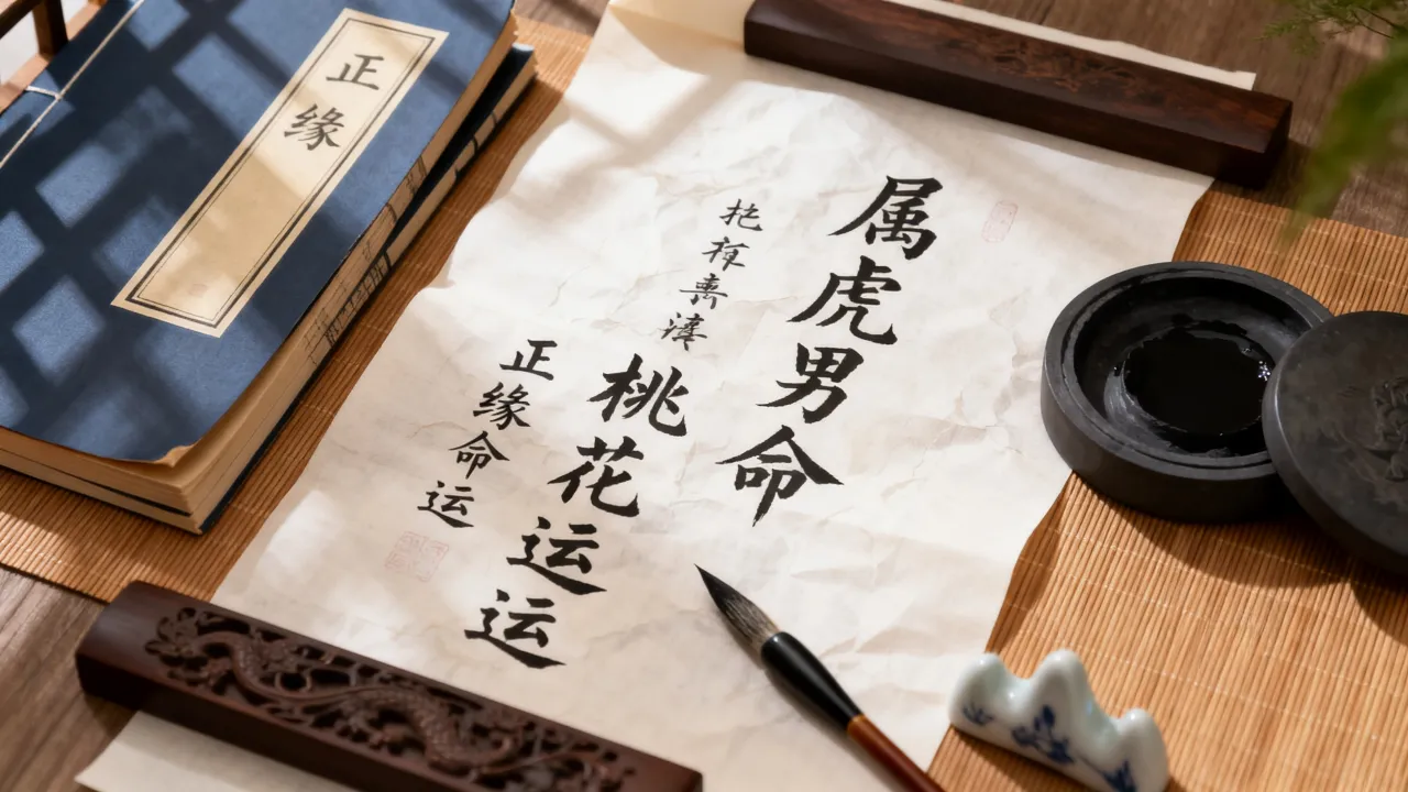属虎男命八字看桃花运准吗，正缘命运如何解析