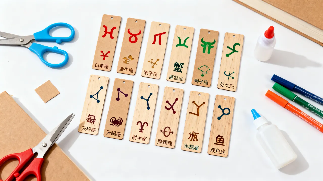 十二星座书签做法图片有哪些，怎么制作简单又好看？