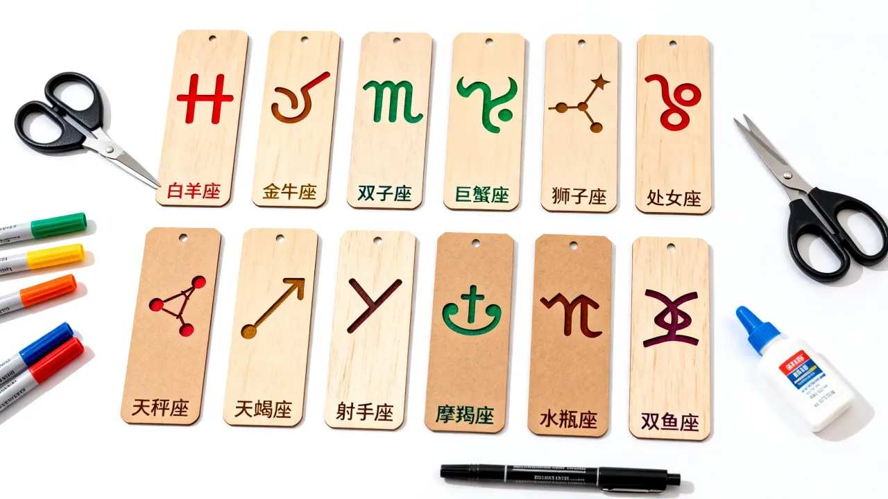 十二星座书签做法图片有哪些，怎么制作简单又好看？