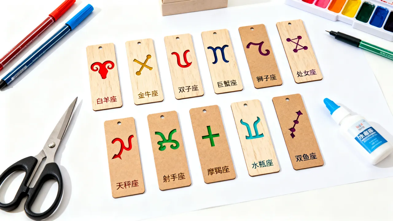 十二星座书签做法图片有哪些，怎么制作简单又好看？