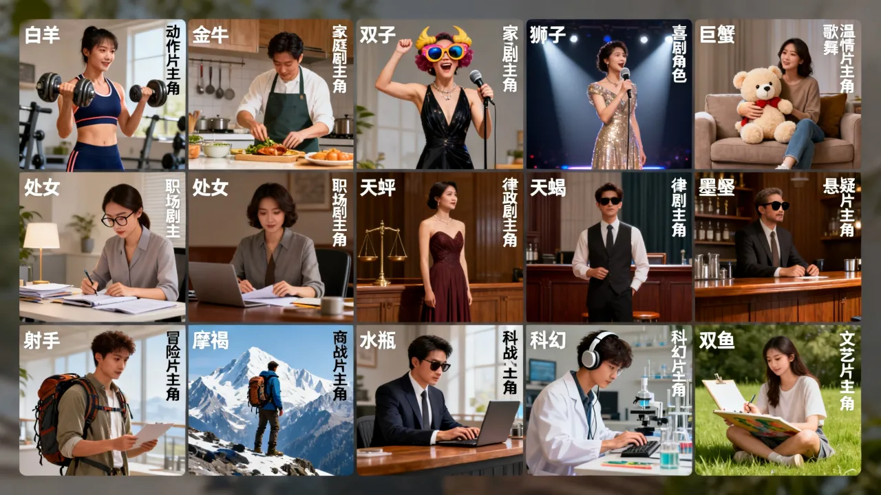 十二星座适合演什么角色?十二星座最适合扮演哪种影视角色? 十二星座适合演什么角色?十二星座最适合扮演哪种影视角色?