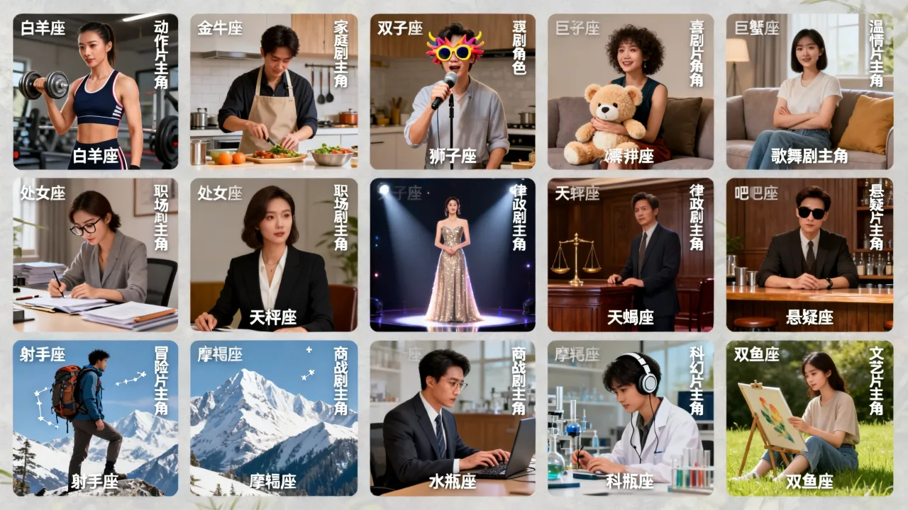 十二星座适合演什么角色?十二星座最适合扮演哪种影视角色? 十二星座适合演什么角色?十二星座最适合扮演哪种影视角色?