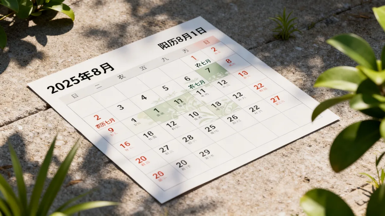 8月阴历日历怎么查,2025年8月农历阳历对照表哪里看 8月阴历日历怎么查,2025年8月农历阳历对照表哪里看