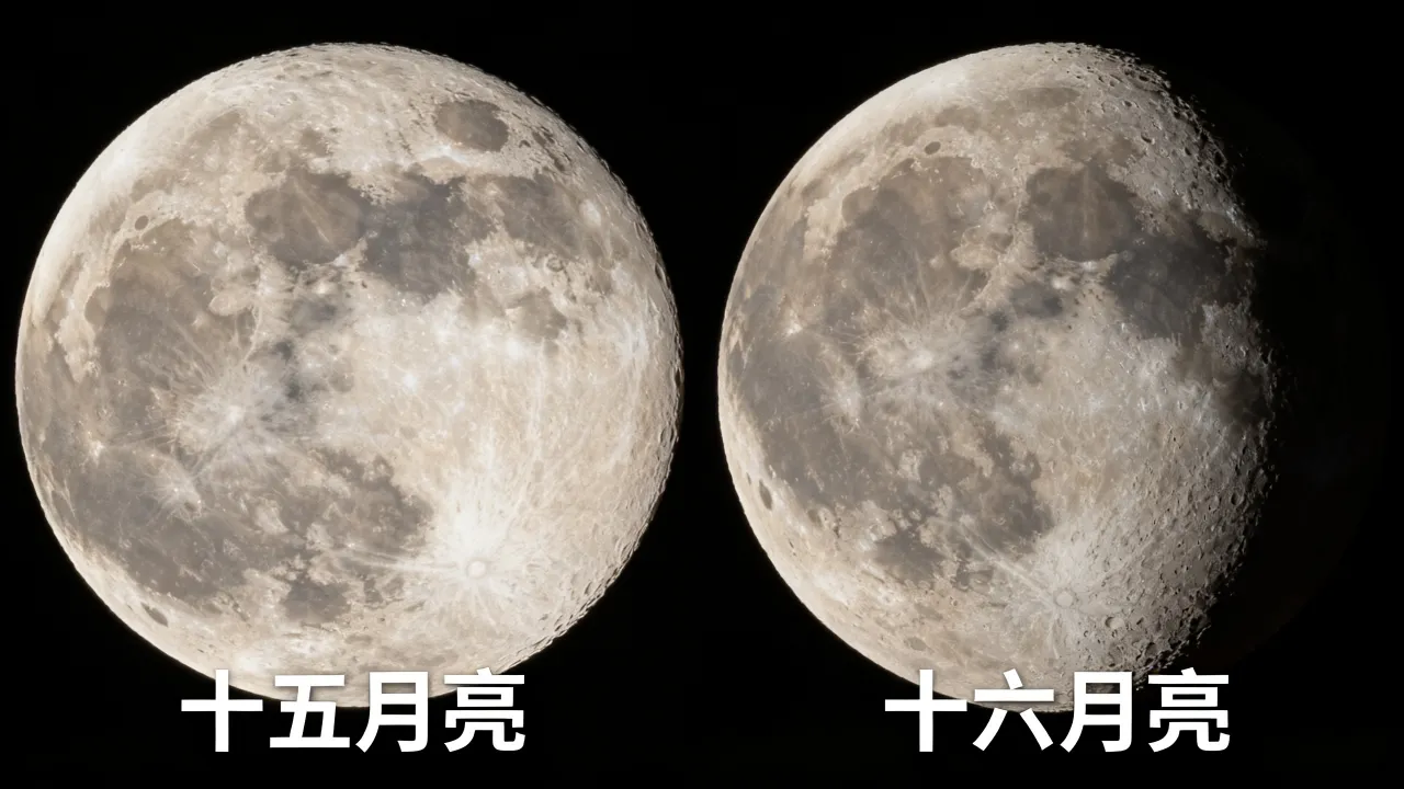 阴历十五和十六月亮有何不同，十五和十六哪个更圆？