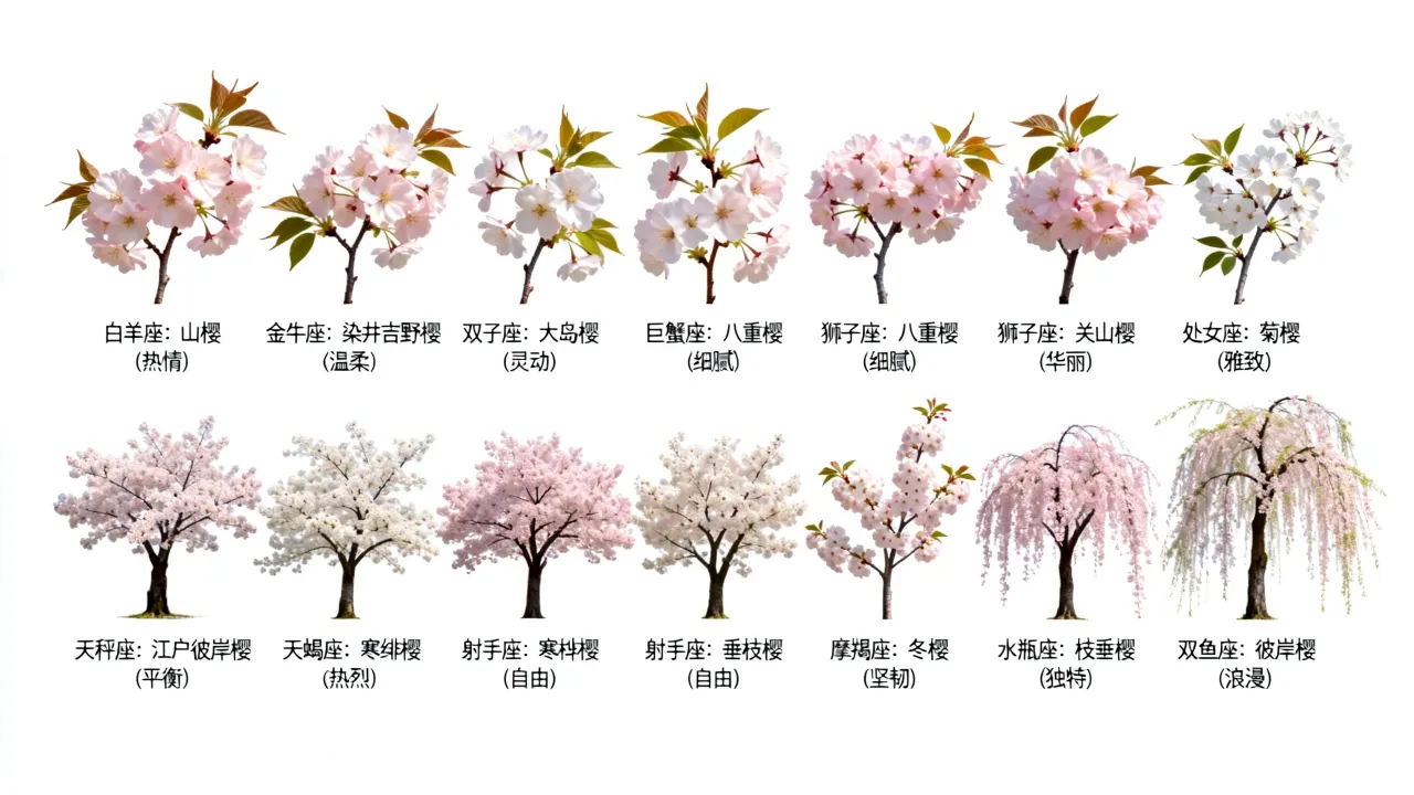 十二星座樱花分别代表什么？十二星座专属樱花是什么？