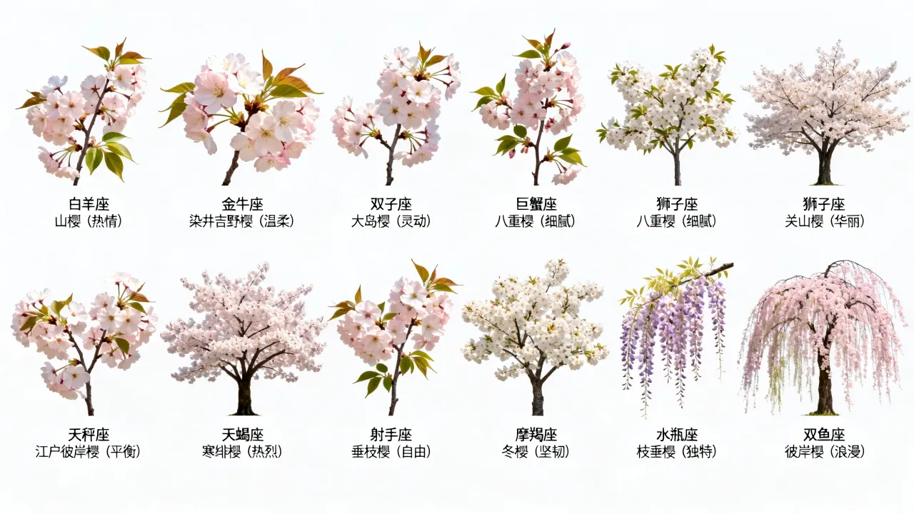 十二星座樱花分别代表什么?十二星座专属樱花是什么? 十二星座樱花分别代表什么?十二星座专属樱花是什么?