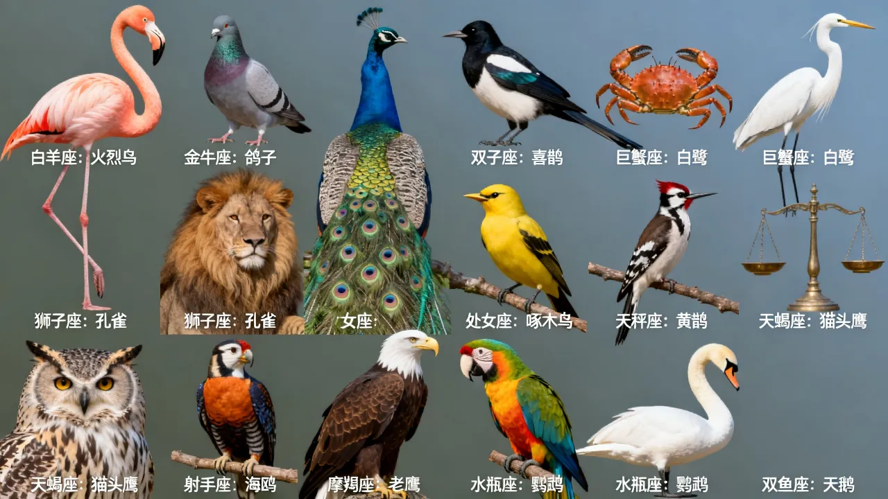 十二星座代表的小鸟是什么，十二星座各代表什么鸟？