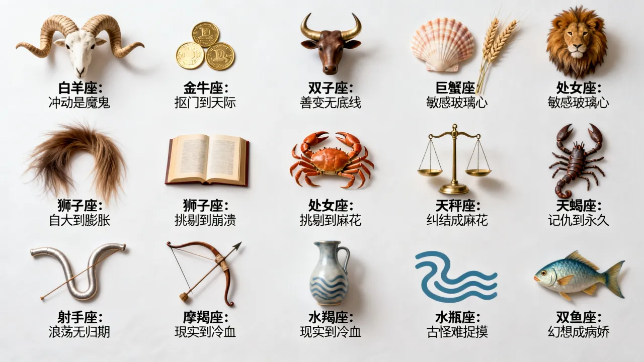 十二星座最毒评语有多扎心，哪个星座毒评最戳中你？