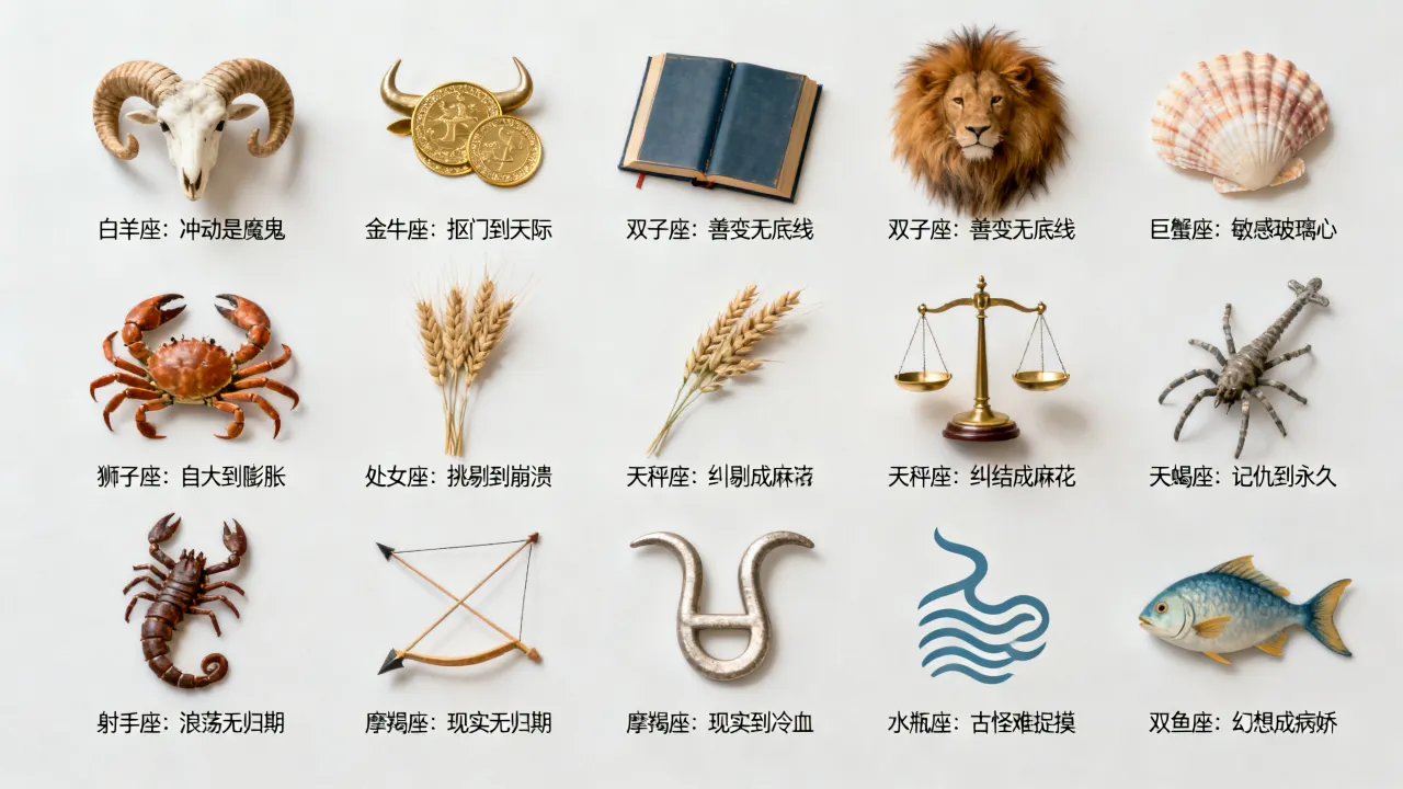 十二星座最毒评语有多扎心，哪个星座毒评最戳中你？