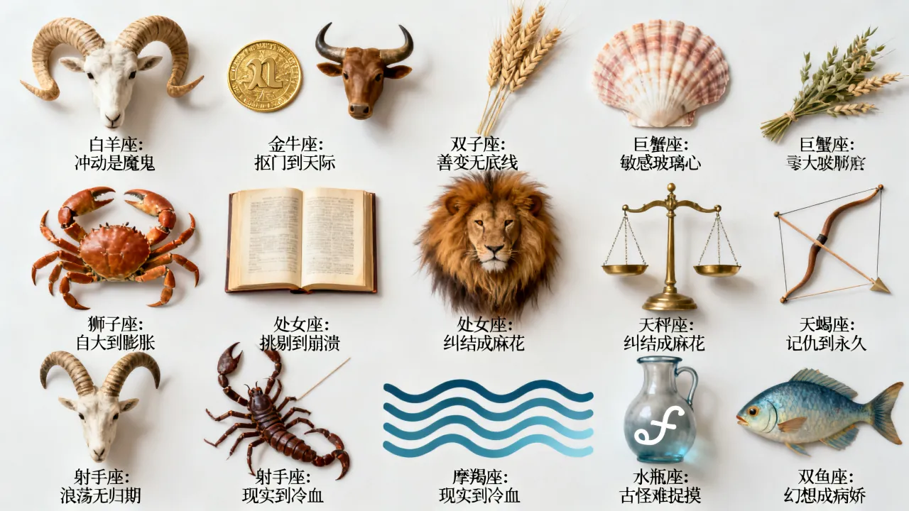 十二星座最毒评语有多扎心，哪个星座毒评最戳中你？