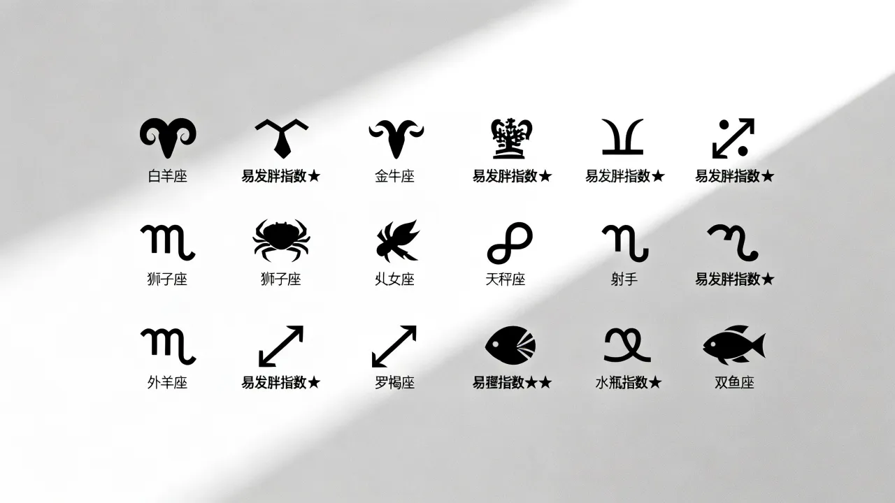 十二星座谁的身材最差，容易发胖的星座有哪些