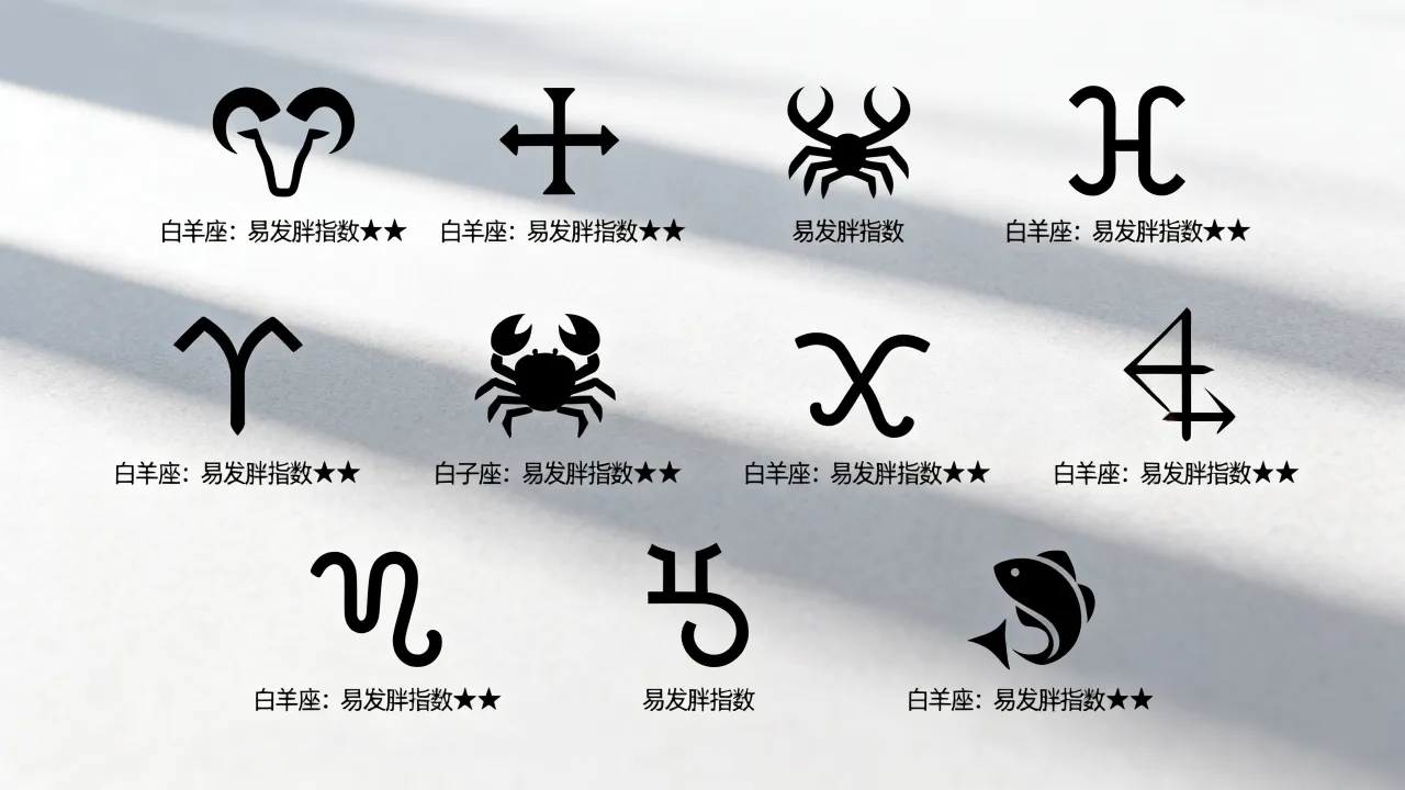 十二星座谁的身材最差，容易发胖的星座有哪些