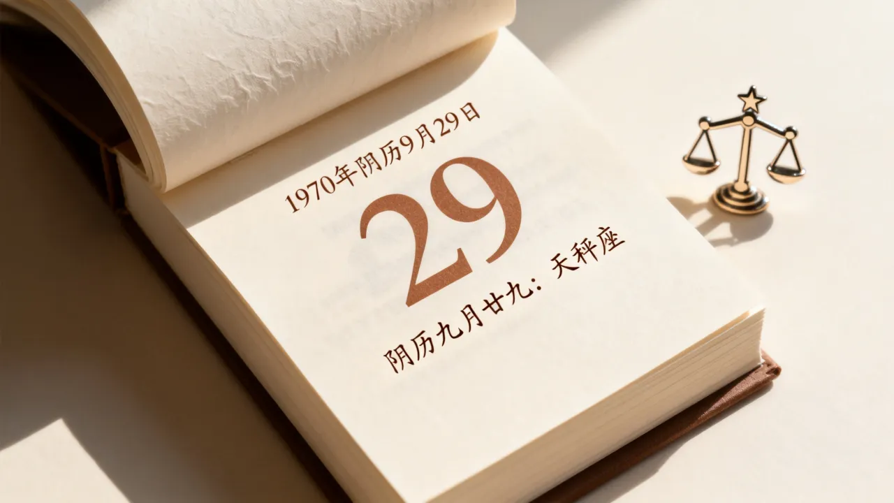 1970年阴历9月29日是阳历几号,阴历九月廿九是什么星座? 1970年阴历9月29日是阳历几号,阴历九月廿九是什么星座?