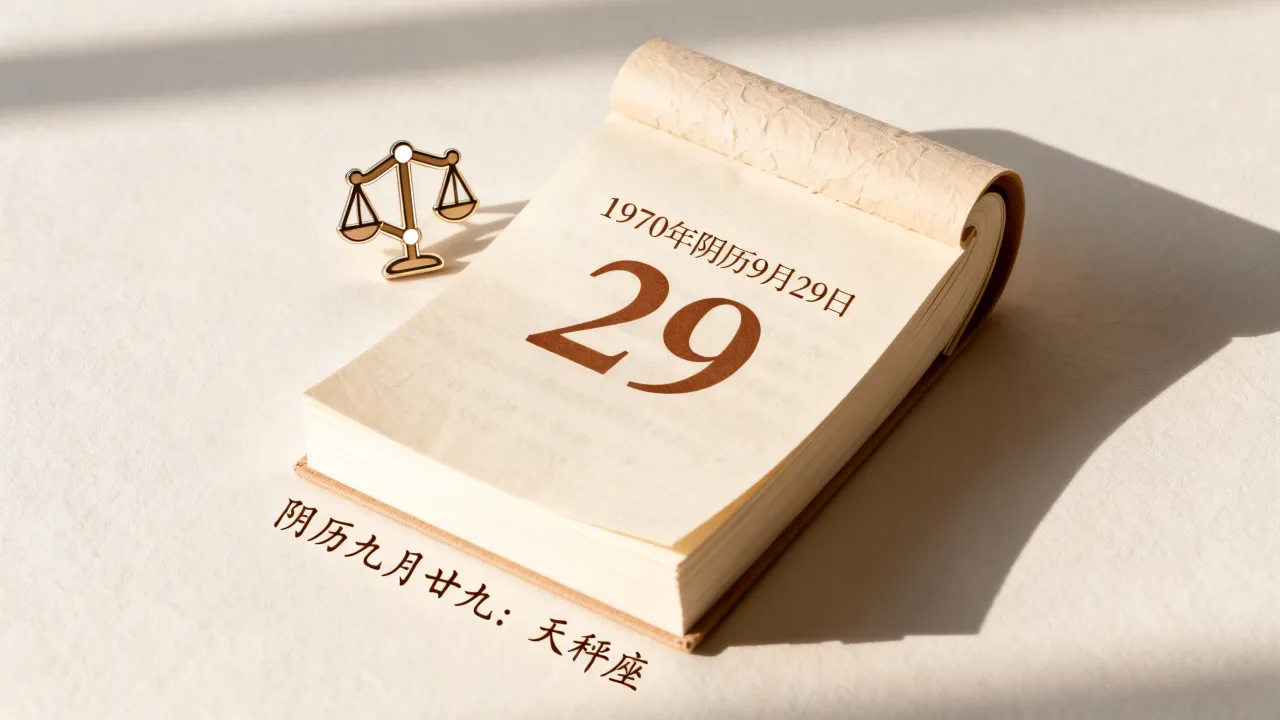1970年阴历9月29日是阳历几号,阴历九月廿九是什么星座? 1970年阴历9月29日是阳历几号,阴历九月廿九是什么星座?