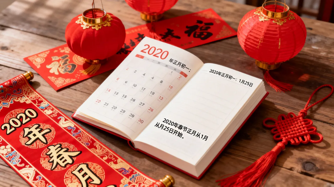 2020阴历正月是几月几号，2020年春节正月从哪一天开始？
