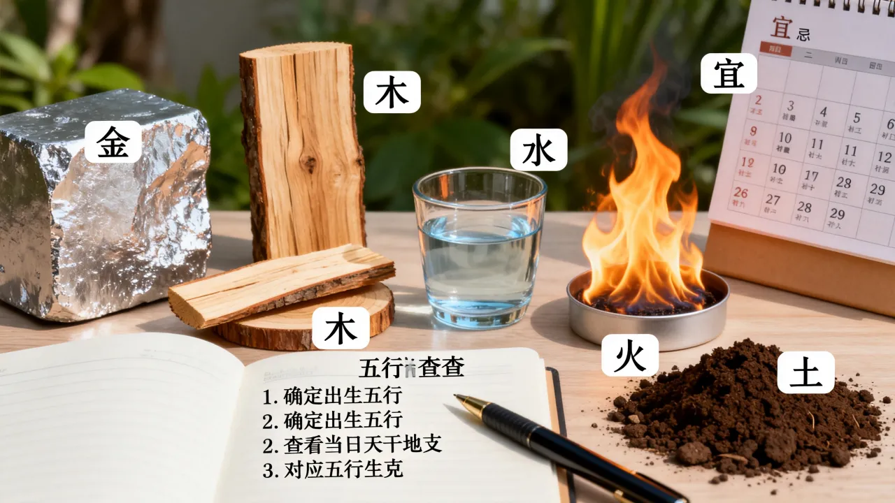 怎么看吉凶宜忌五行？每日宜忌吉凶如何自查五行？