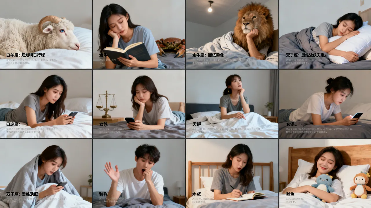 十二星座睡觉时在想什么?为什么十二星座睡前思维差异这么大,双子座失眠原因揭秘 十二星座睡觉时在想什么?为什么十二星座睡前思维差异这么大,双子座失眠原因揭秘