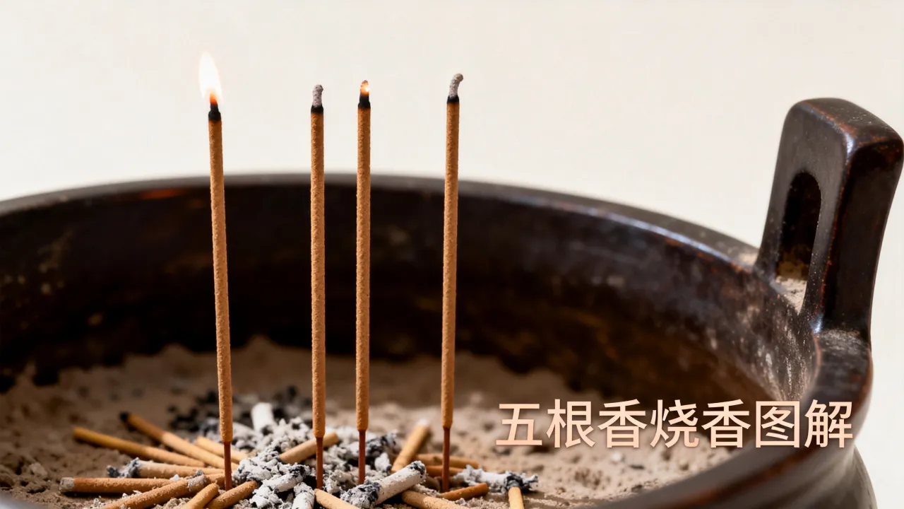 五根香怎么看吉凶?五根香烧香图解吉凶含义是什么 五根香怎么看吉凶?五根香烧香图解吉凶含义是什么