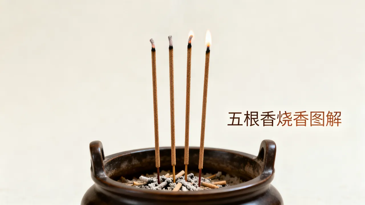 五根香怎么看吉凶?五根香烧香图解吉凶含义是什么 五根香怎么看吉凶?五根香烧香图解吉凶含义是什么