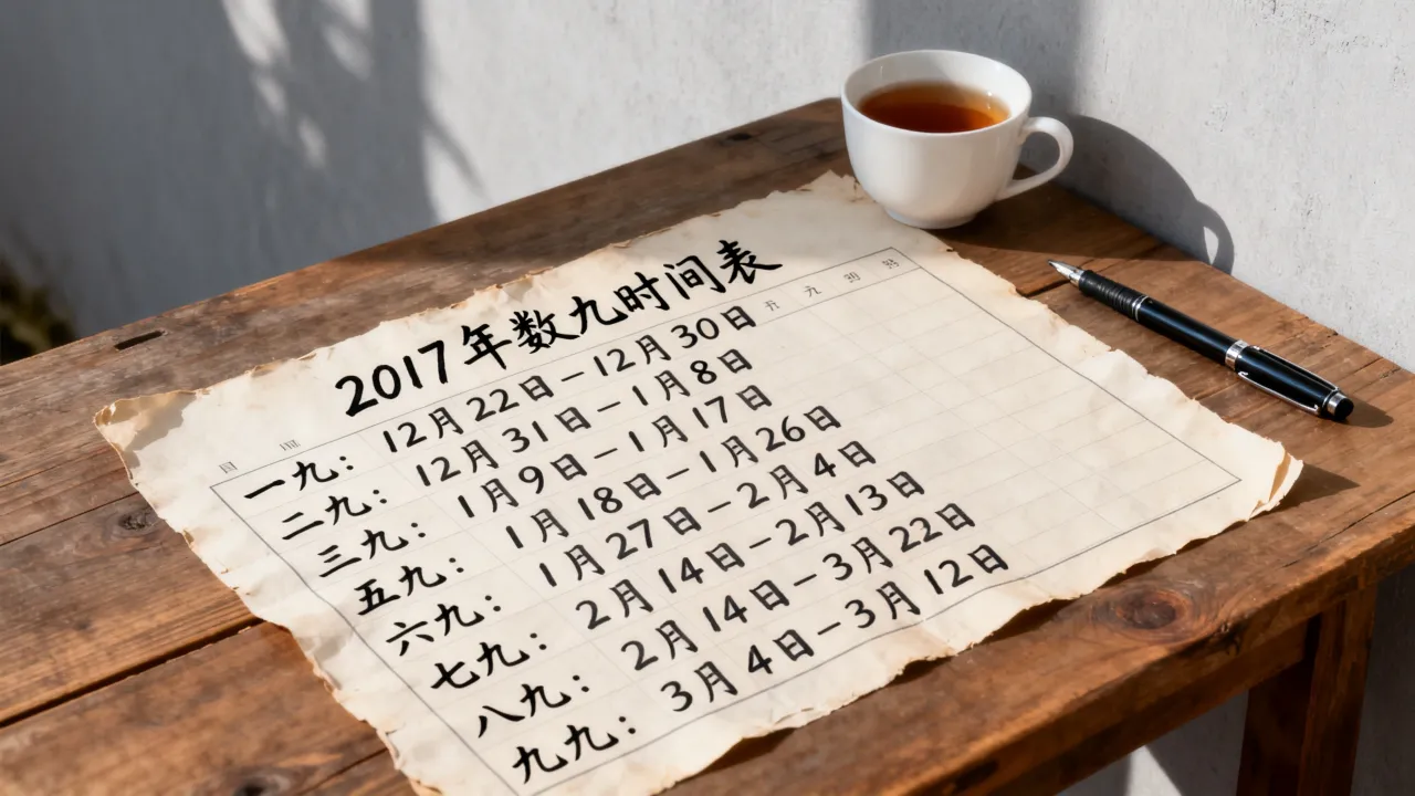2017年数九寒天从哪天开始?阴历日历数九时间表 2017年数九寒天从哪天开始?阴历日历数九时间表