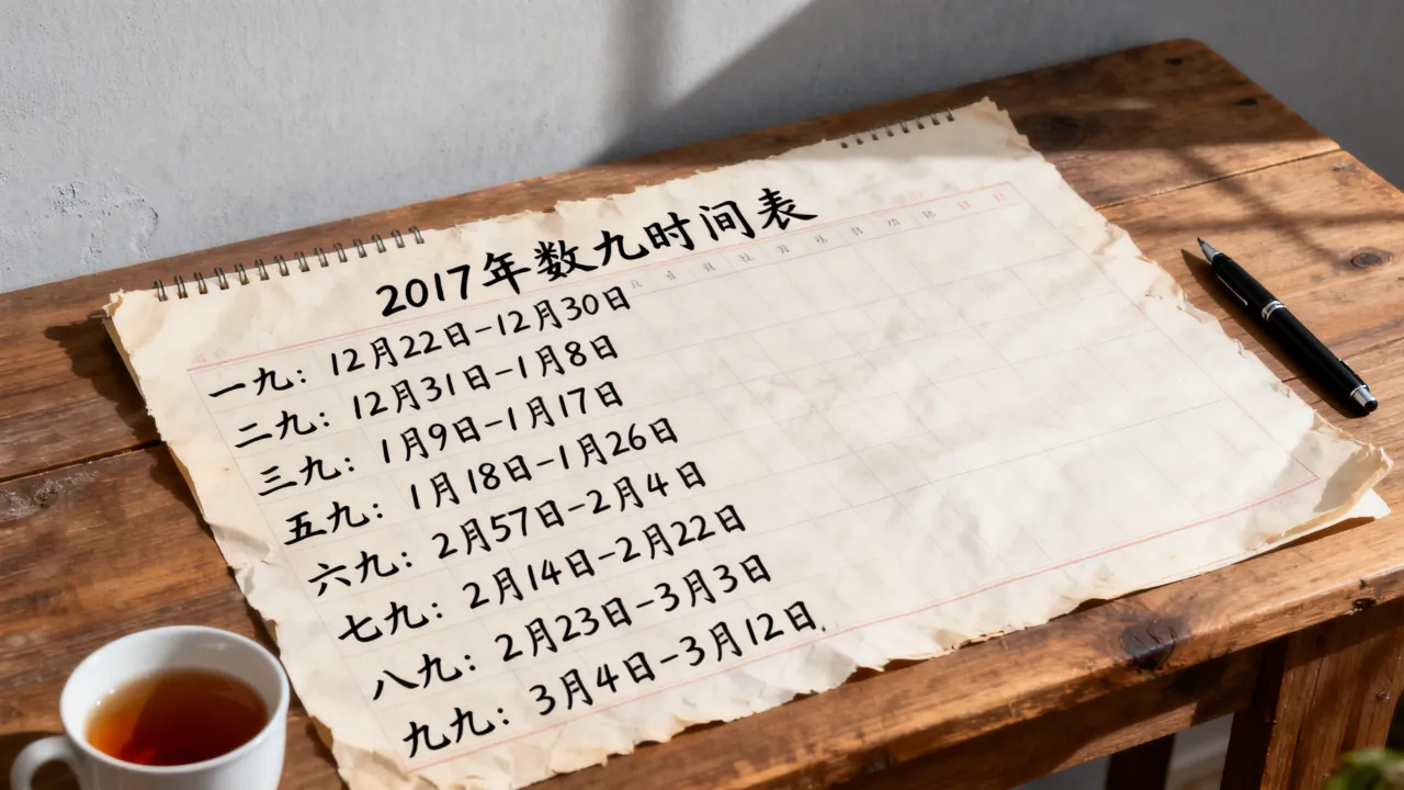 2017年数九寒天从哪天开始?阴历日历数九时间表 2017年数九寒天从哪天开始?阴历日历数九时间表