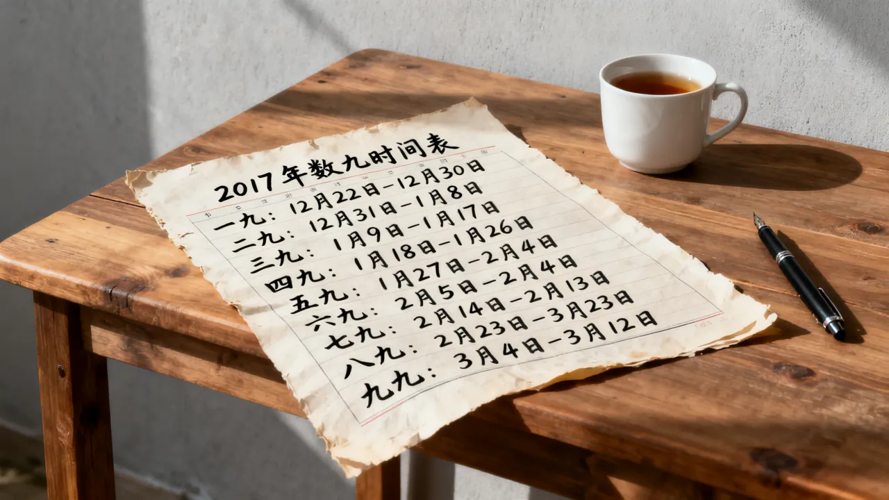 2017年数九寒天从哪天开始?阴历日历数九时间表 2017年数九寒天从哪天开始?阴历日历数九时间表