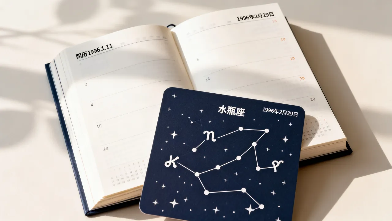 阴历1996.1.11是什么星座？1996年2月29日是什么星座