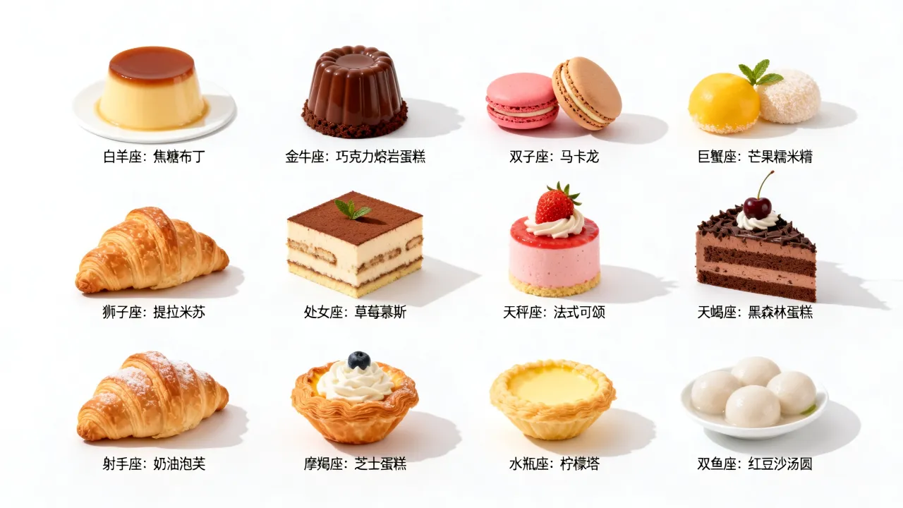 十二星座代表甜品是什么?你的星座专属甜点有哪些? 十二星座代表甜品是什么?你的星座专属甜点有哪些?