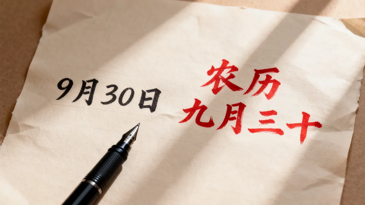 9月30日阴历是几月几号?农历九月三十是阳历哪一天 9月30日阴历是几月几号?农历九月三十是阳历哪一天