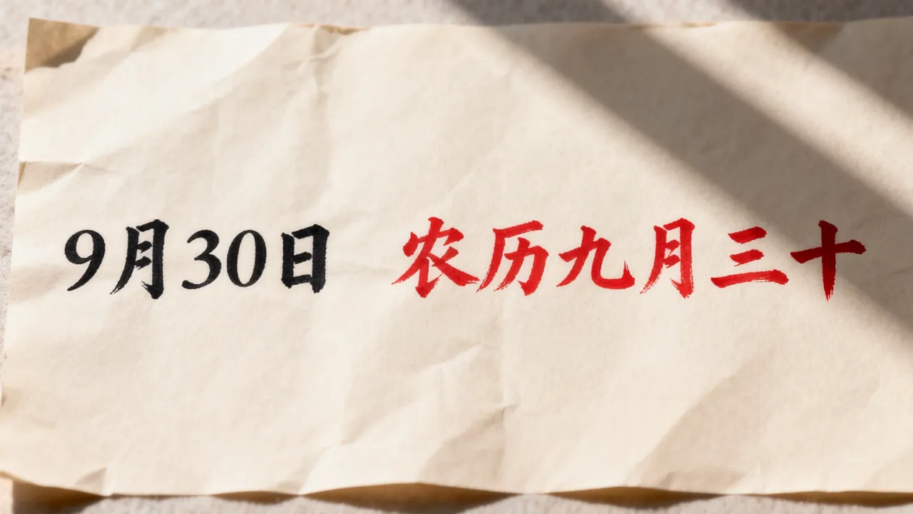 9月30日阴历是几月几号?农历九月三十是阳历哪一天 9月30日阴历是几月几号?农历九月三十是阳历哪一天