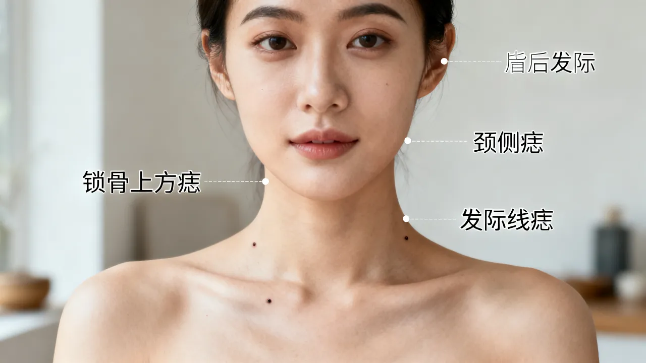 脖子上的痣代表什么命运？脖子痣位置与命运图解怎么看？