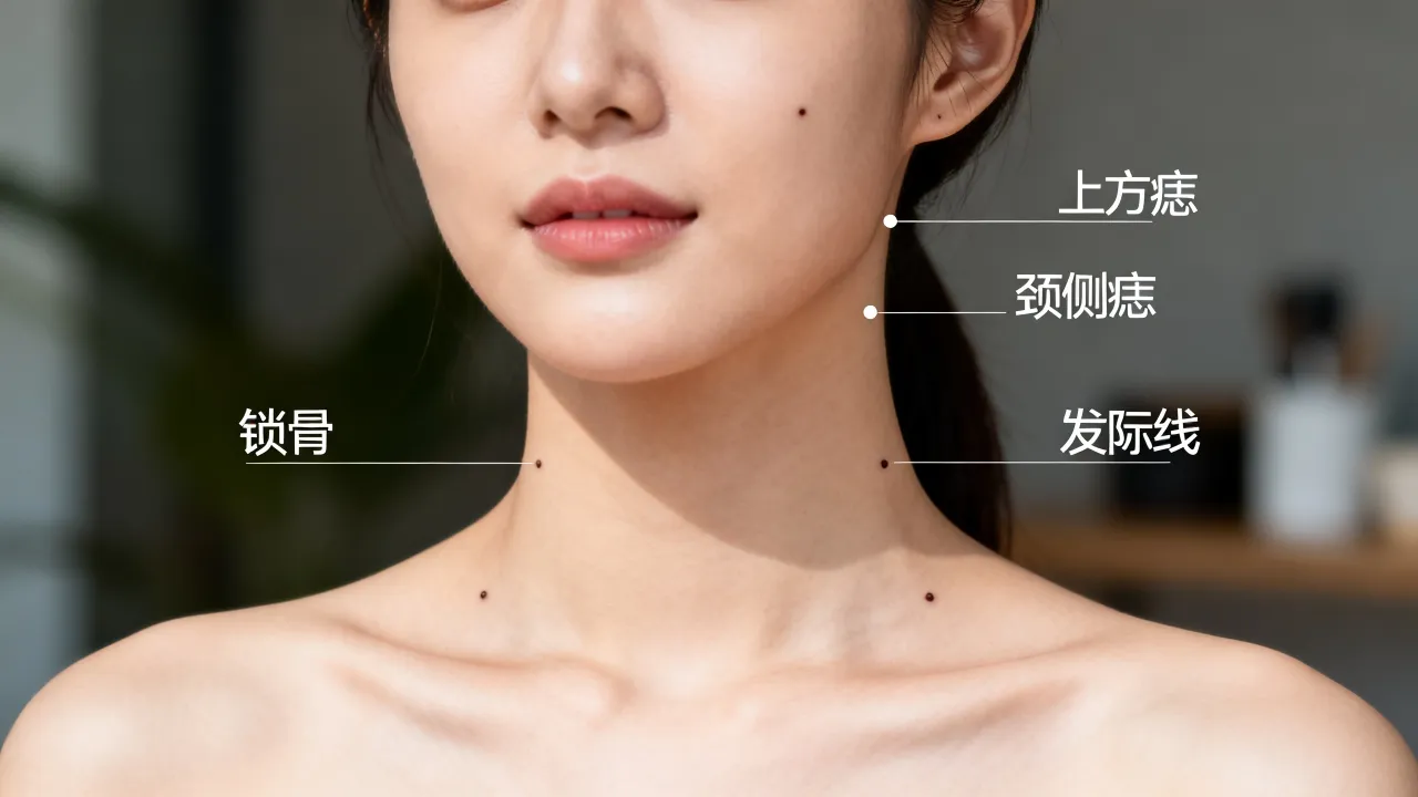 脖子上的痣代表什么命运？脖子痣位置与命运图解怎么看？