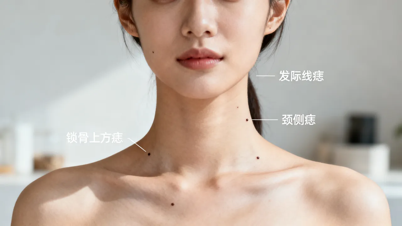 脖子上的痣代表什么命运？脖子痣位置与命运图解怎么看？