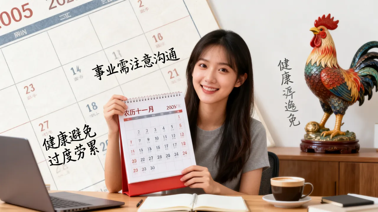 2005年属鸡人2026年农历十一月运势如何,注意哪些问题? 2005年属鸡人2026年农历十一月运势如何,注意哪些问题?