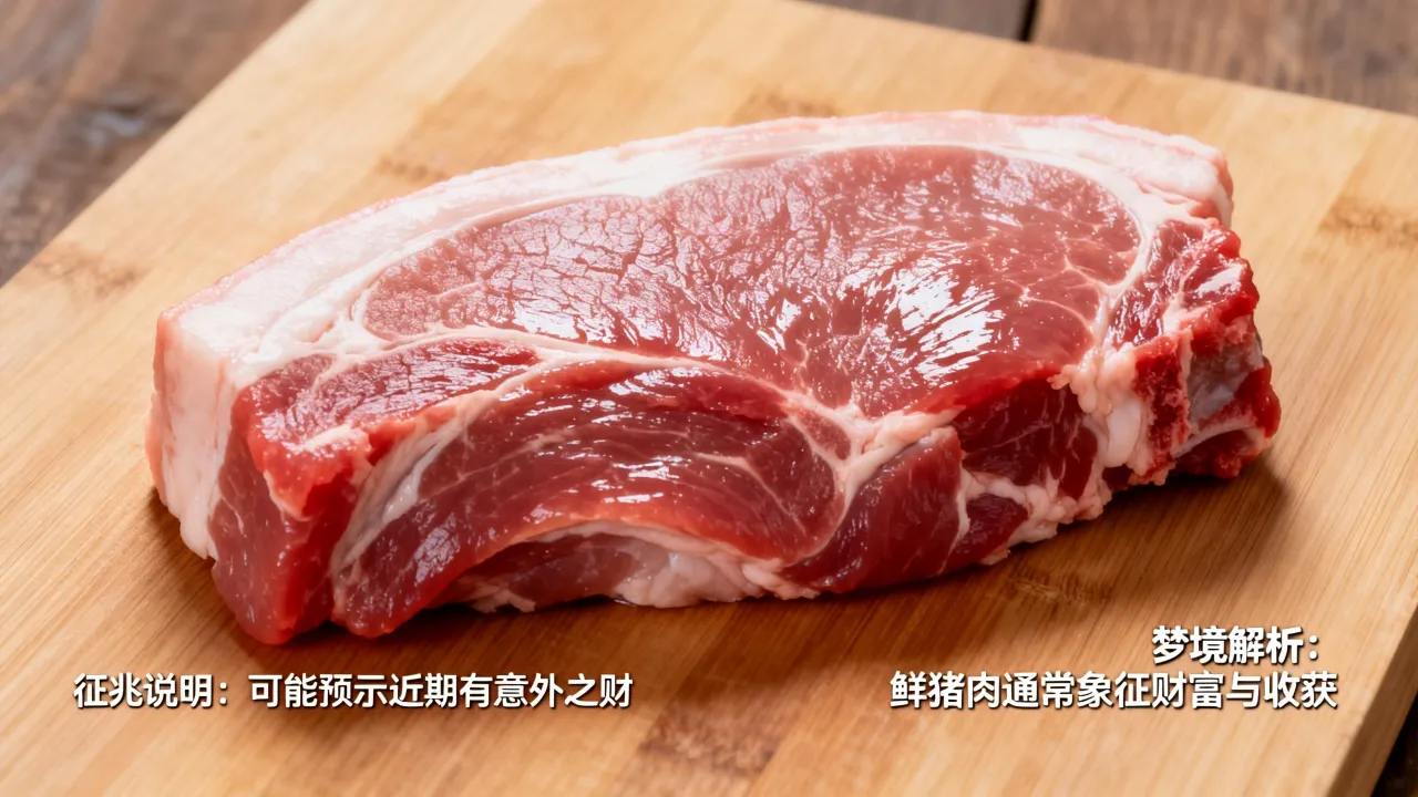 梦到了鲜猪肉是什么意思，梦见鲜猪肉预示什么有何征兆