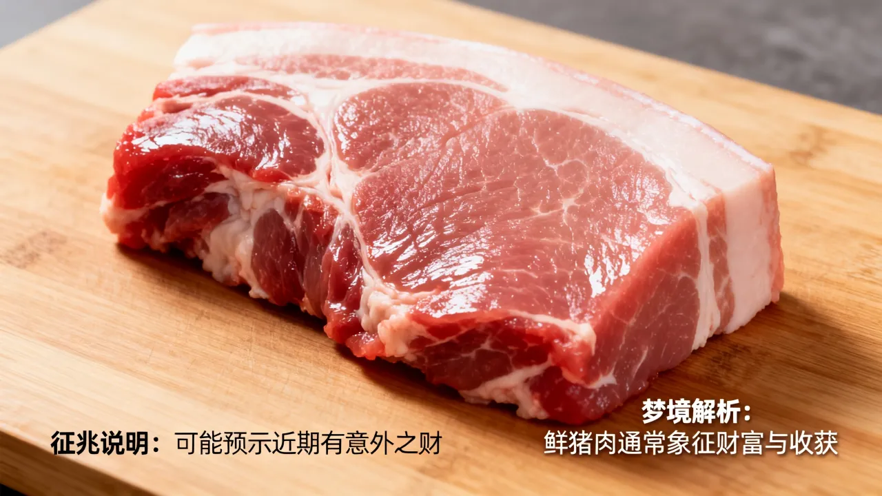 梦到了鲜猪肉是什么意思，梦见鲜猪肉预示什么有何征兆