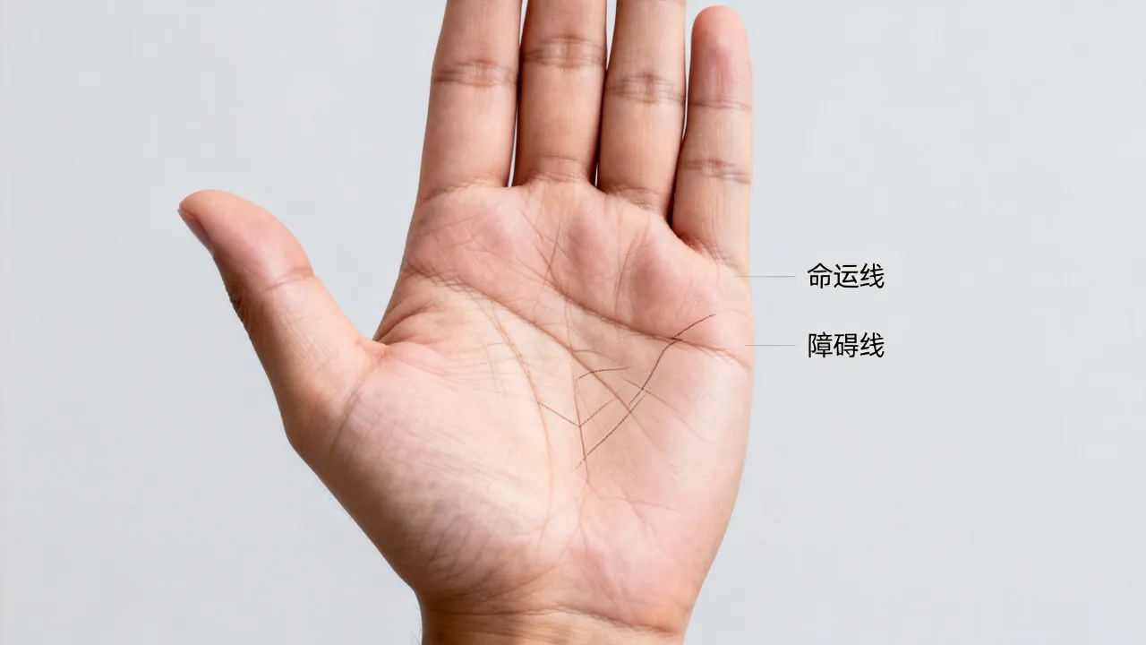 命运线有障碍线代表什么?手相命运线障碍线多怎么办 命运线有障碍线代表什么?手相命运线障碍线多怎么办