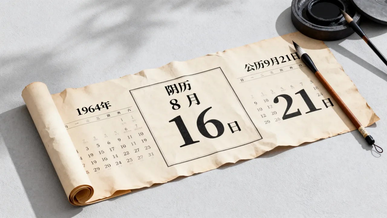 1964阴历8月16是公历几号,农历八月十六出生是什么命? 1964阴历8月16是公历几号,农历八月十六出生是什么命?
